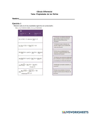 Propiedades de los límites