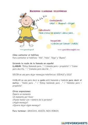 Haciendo llamadas telefónicas