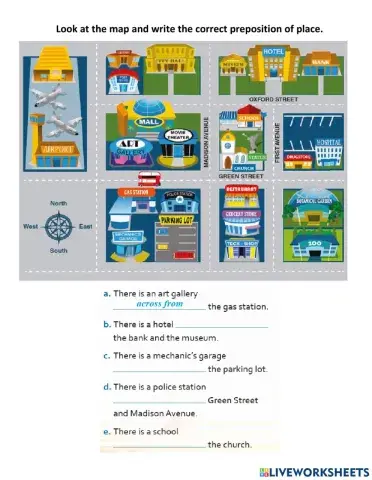 Prepositions of place