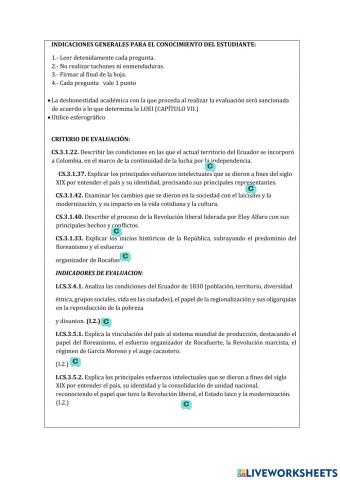 Revolución liberal liderada por Eloy Alfaro