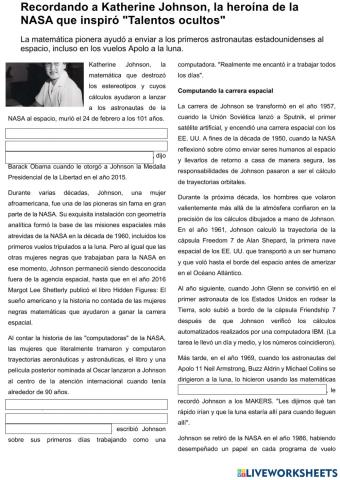 Recordando a Katherine Johnson, la heroína de la NASA que inspiró -Talentos ocultos-