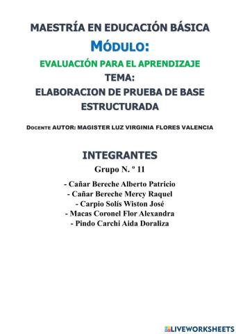 Evaluación de Ciencias Naturales