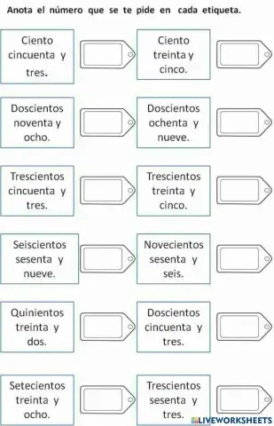 Escritura de cantidades
