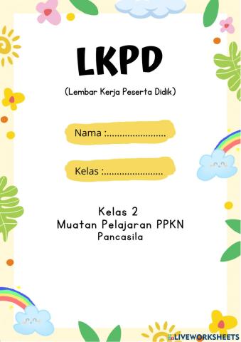 LKPD PKN Kelas 2 Pancasila