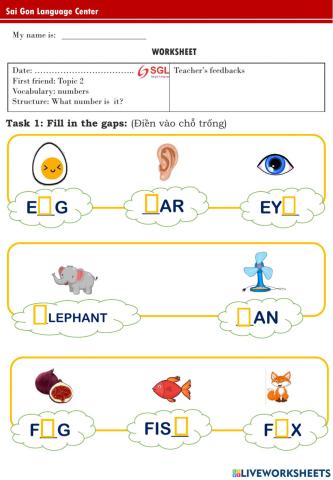 First friend - Letter E, F