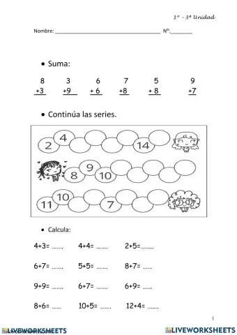 Matemáticas 1 de primaria