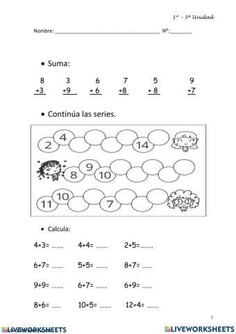 Matemáticas 1 de primaria