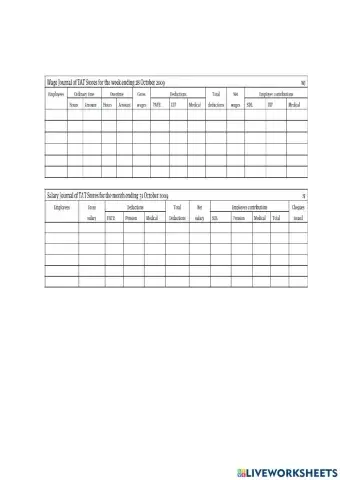 Accountantcy workable scedules