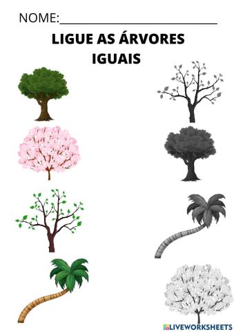 Ligue as árvores iguais