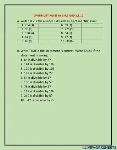 Divisibility