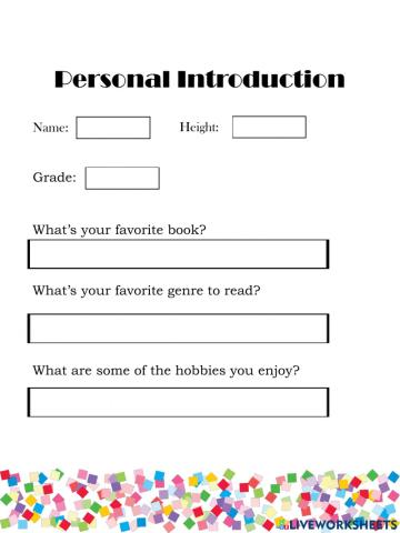 Personal Introduction