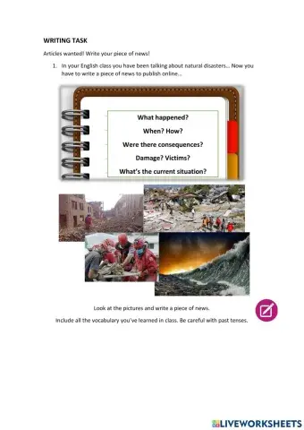 Writing Natual Disasters