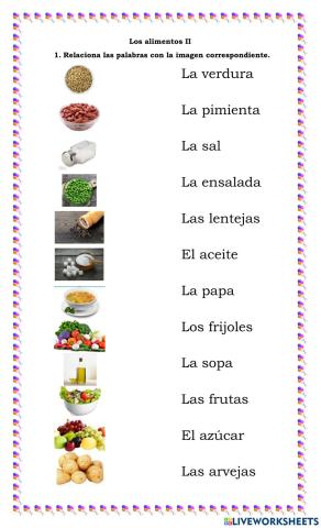 Los alimentos II