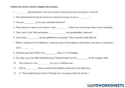 Names-Vocabulary Exercise(1)
