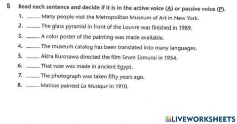 Active or passive voice