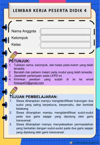 Hubungan antar Sudut dan Hubungan Sudut-sudut pada Dua Garis Sejajar