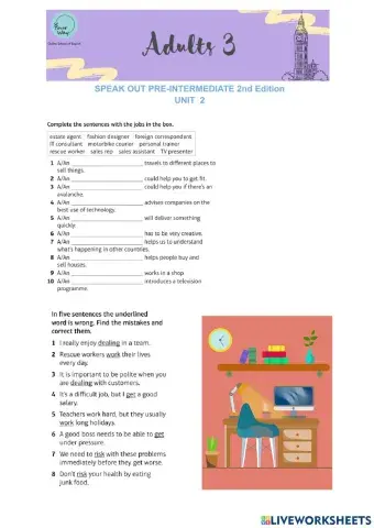 Speak Out Pre-Int U2 Vocabulary