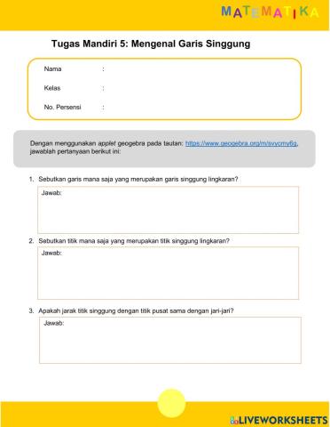 Garis singgung lingkaran