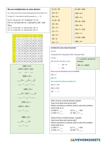 CHILL5 Division Distributive Law Set 4D