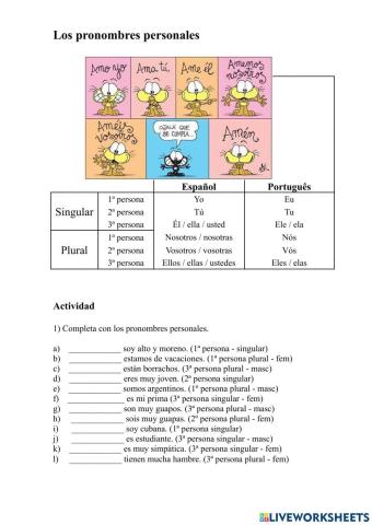 Pronombres Personales