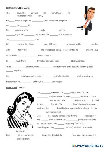 Lesson 19 - Open Close and Tenses Activities