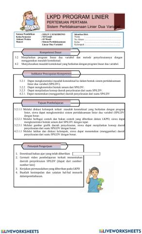 Menentukan DP SPtLDV