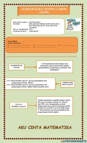 Operasi penjumlahan dan pengurangan bentuk aljabar
