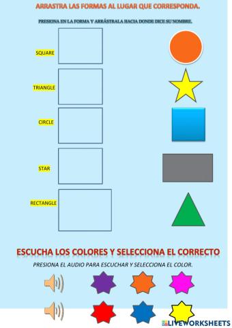 Colores, números y formas.