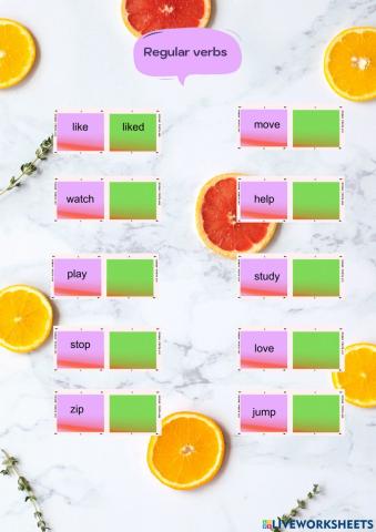 Regular verbs