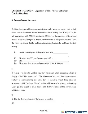 Module G - Unseen Strategies