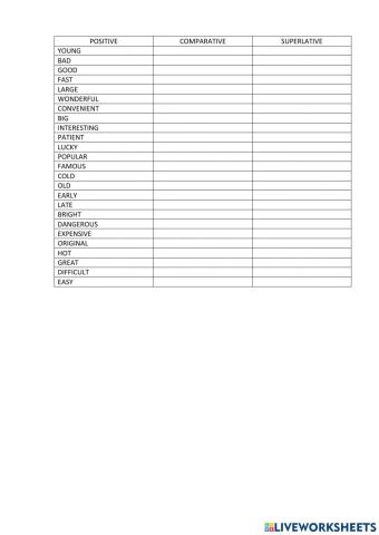 ОГЭ, все прилагательные из банка заданий