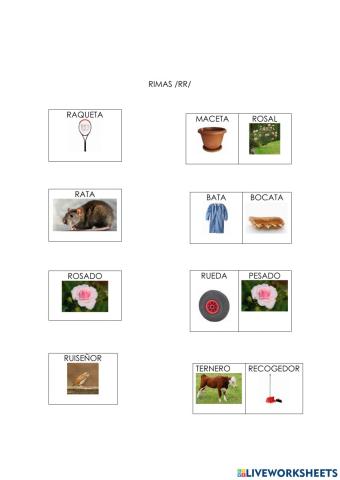 Las rimas con rr