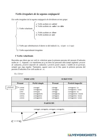 Verbs irregulars de la segona conjugació
