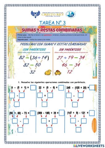 Operaciones combinadas