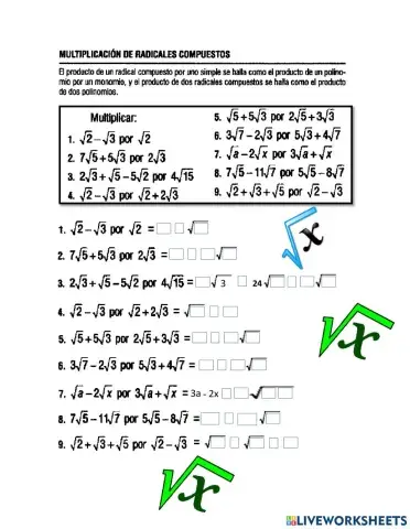 Multiplicaciòn de radicales