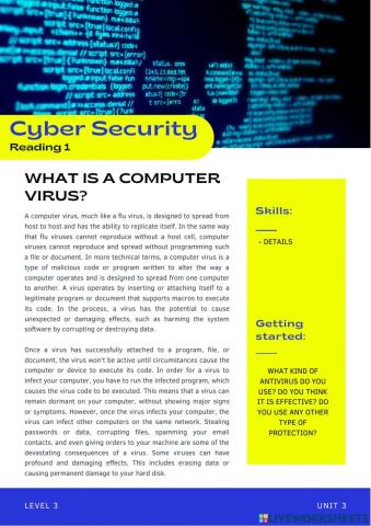 Cycle 3 - Reading 3.1 - What is a computer virus?