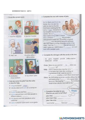 Workbook PAGE 52 kids 5