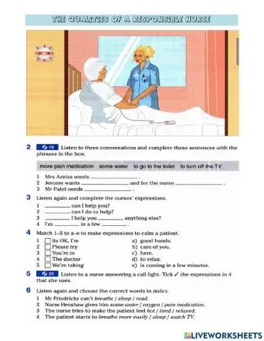 The qualities of a responsible nurse