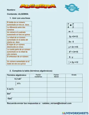 Lenguaje algebraico