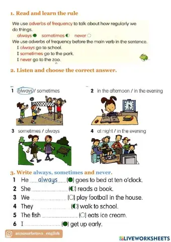 Adverbs of frequency