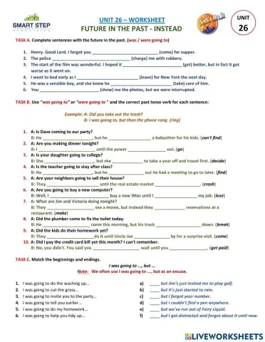 UNIT 26 -  Future in the past