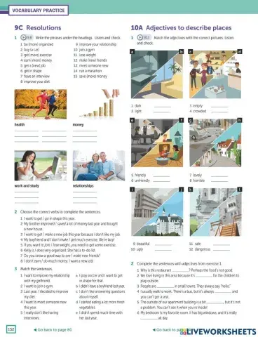 Adjectives to describe places