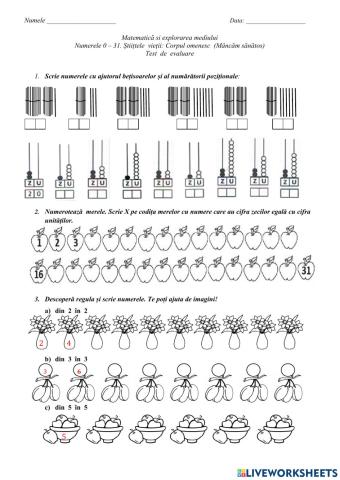 Evaluare formativa cl. I