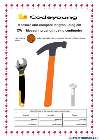 Measuring Length using centimetre