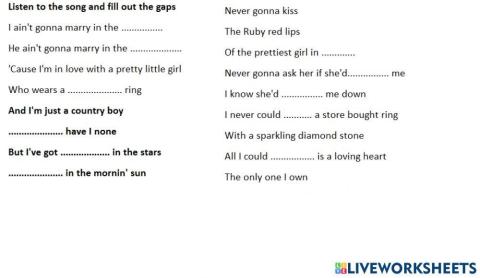 I'm just a country boy Don Williams