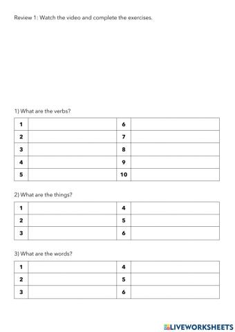 L9 - A47 - Review, Verbs and Things