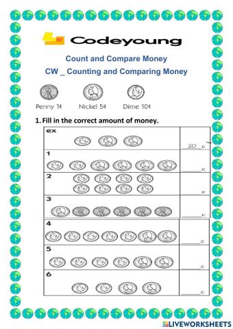 Counting and Comparing Money