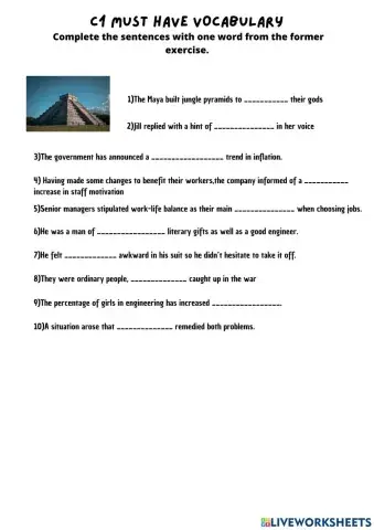 C1 must have vocabulary