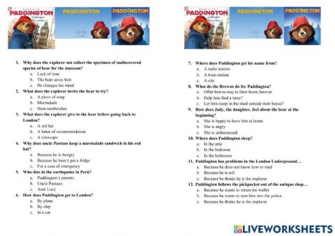 Paddington the movie