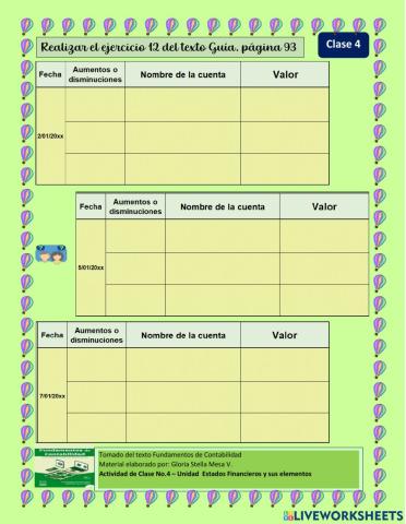 Clase 4 - Libro Diario y estado de situación financiera  (ejercicio 12 Pág.. 93)